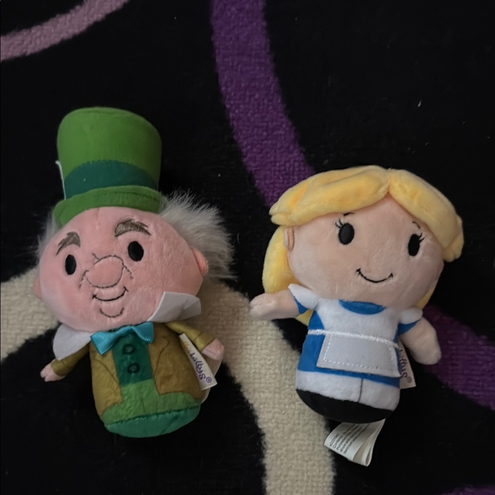 Itty Bitty Disney Mad Hatter and Alice Plush Set
